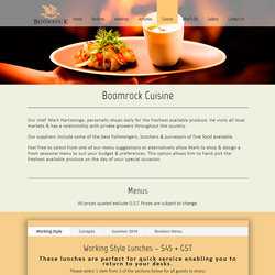 Boomrock cuisine page